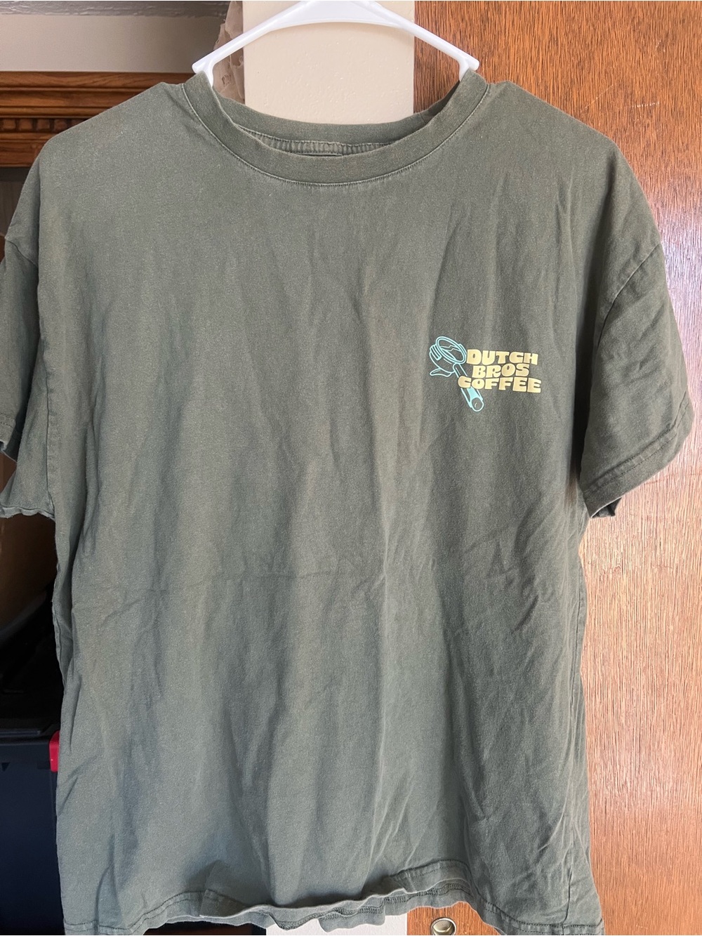 Dutch Bros Olive Green Short Sleeve Logo Tee
